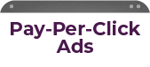The word "Pay-Per-Click Ads" floating around a desktop designed by Technical Resource Solutions.